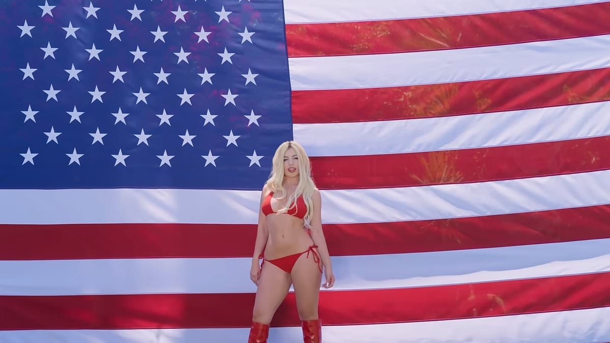 Ava Max strips down to a bikini for patriotic new single ahead of her July 4th concert