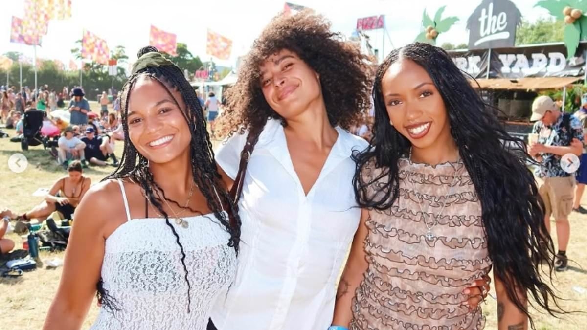 Harry Styles' new love interest Ella Kenny shares her first snap from Glastonbury posing with DJ Nia Archives and stylist who worked with singer's ex-girlfriend Taylor Russell - after THAT late night festival kiss