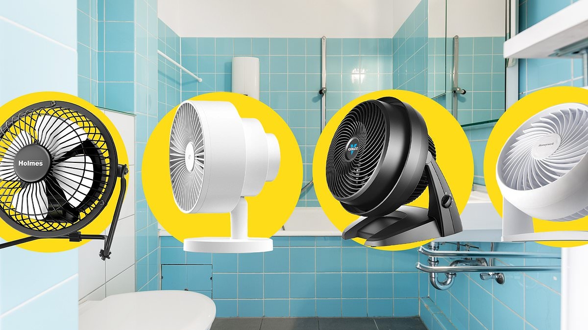 This compact countertop fan cools down my hot, windowless bathroom in seconds
