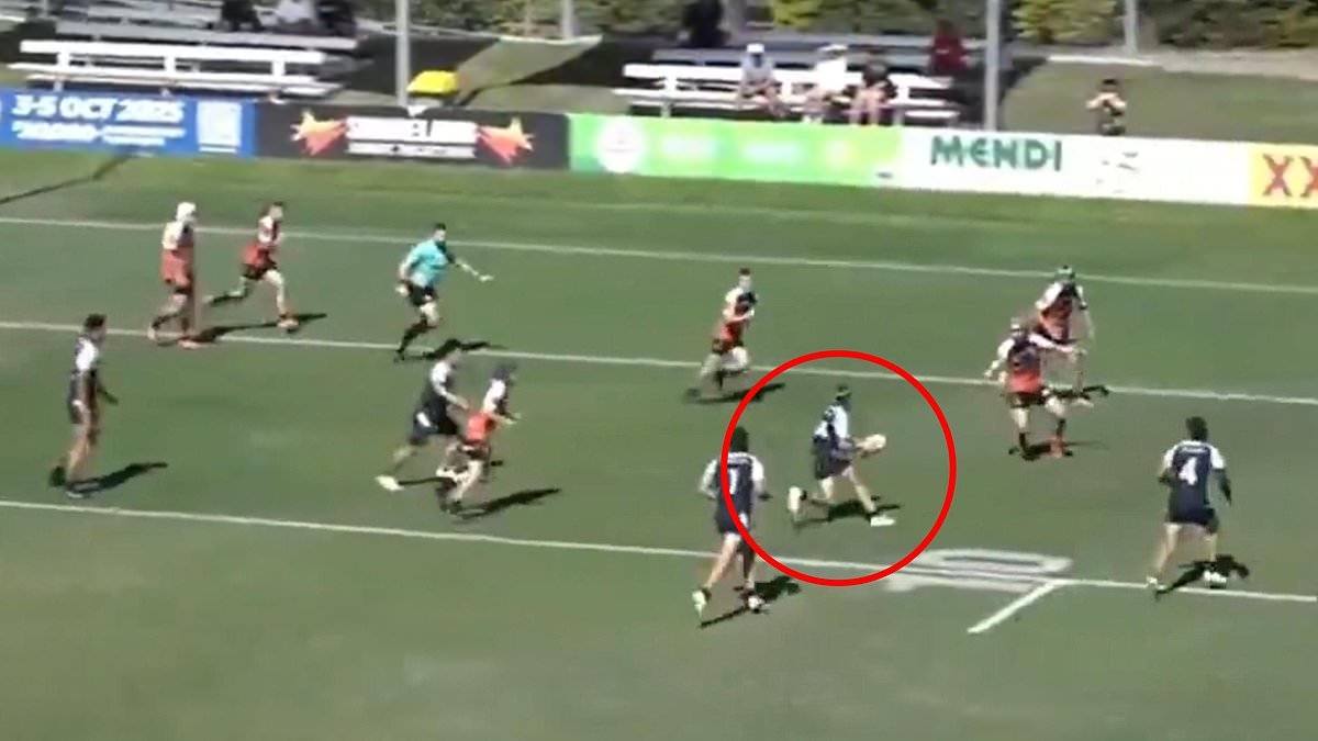 See the proof footy legend Billy Slater's teenage son has the talent to follow in his dad's footsteps