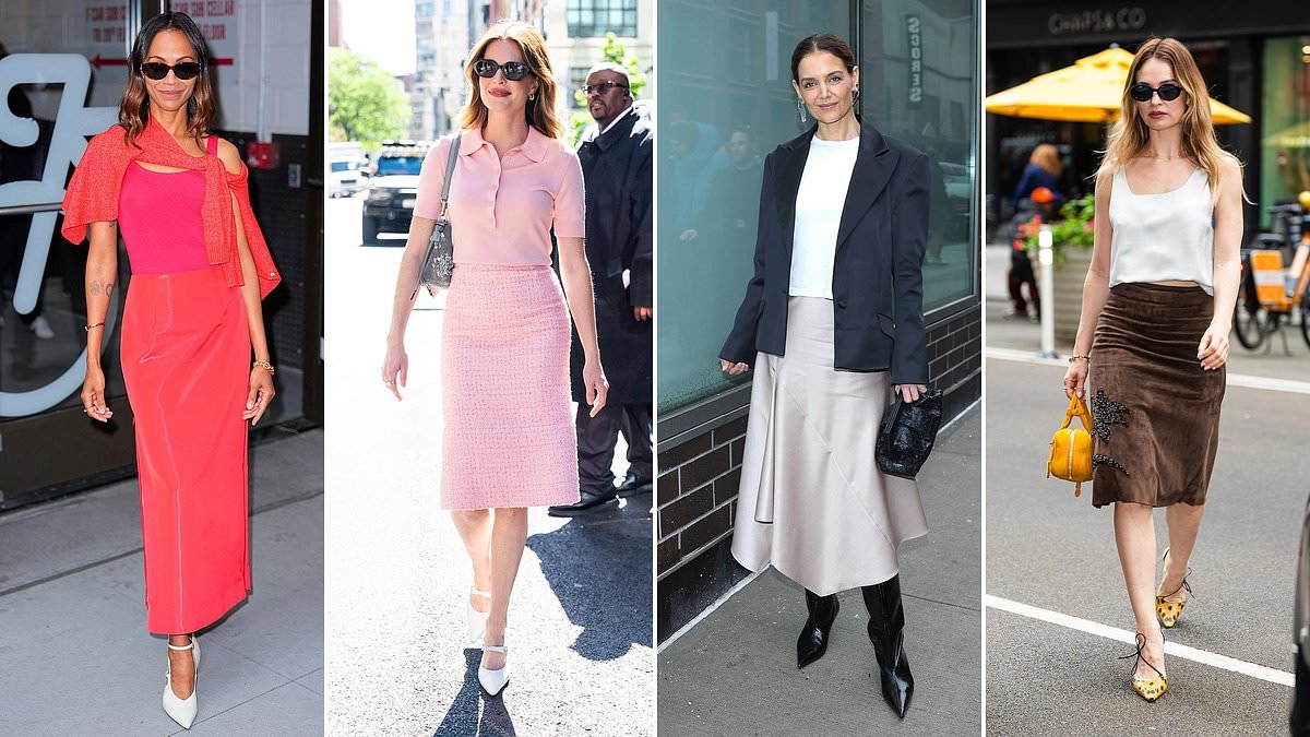 Celebrity skirt dupes: Our fashion editors scoured the High Street to track down astonishing clones of slimming, anti-ageing styles the A-list choose... for a fraction of the price