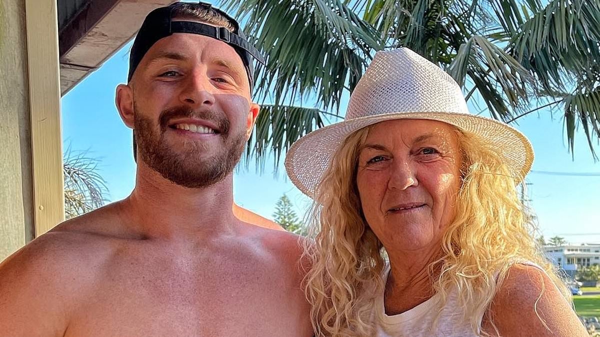 Devastated footy star Jackson Hastings makes a solemn promise to his mother as he mourns her in shattering post: 'I'd do anything to hug you again'