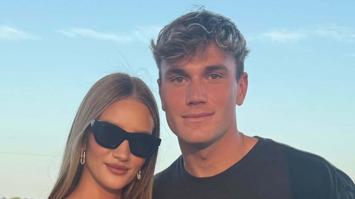 Rosie Huntington-Whiteley stuns in a lilac frilled dress as she mingles with Wimbledon hopeful Jack Draper before flaunting her abs at the gym