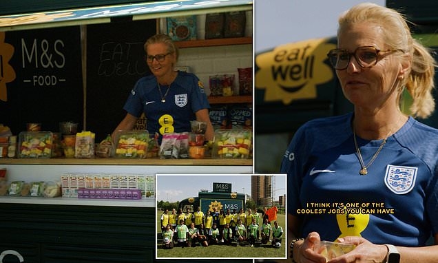 EXCLUSIVE Lionesses boss Sarina Wiegman surprises young girls at a local football club as she gears up to lead England Women to victory