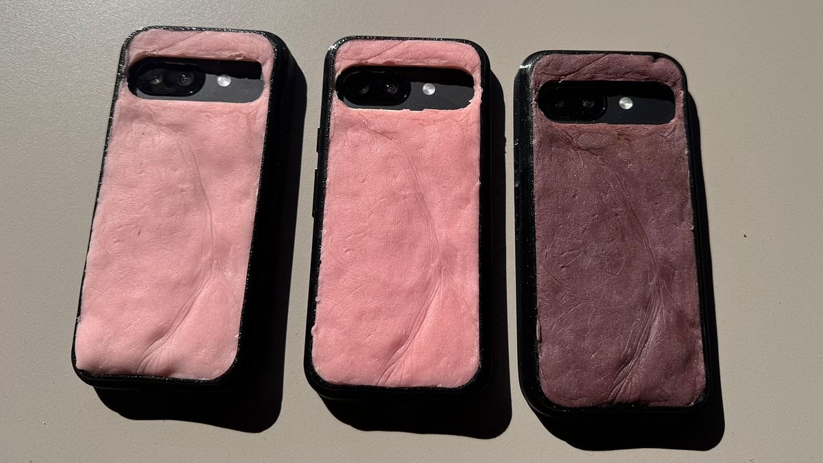 Now that's what you call a burner phone! Creepy case is covered in fake SKIN that burns just like human flesh when exposed to UV