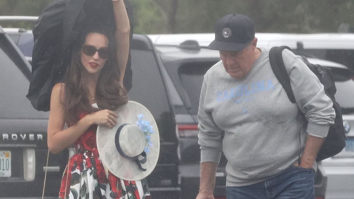 EXCLUSIVE Bill Belichick treats glam Jordon Hudson to the high life as they jet from Nantucket in style