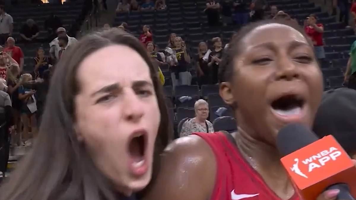 WNBA fans rip into 'strange' Aliyah Boston question as Caitlin Clark steps in to 'save' teammate