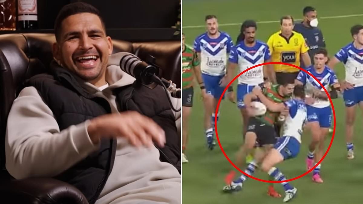 Footy star reveals his young son confronted rival who body-slammed him at halftime in one of the craziest acts the NRL has seen