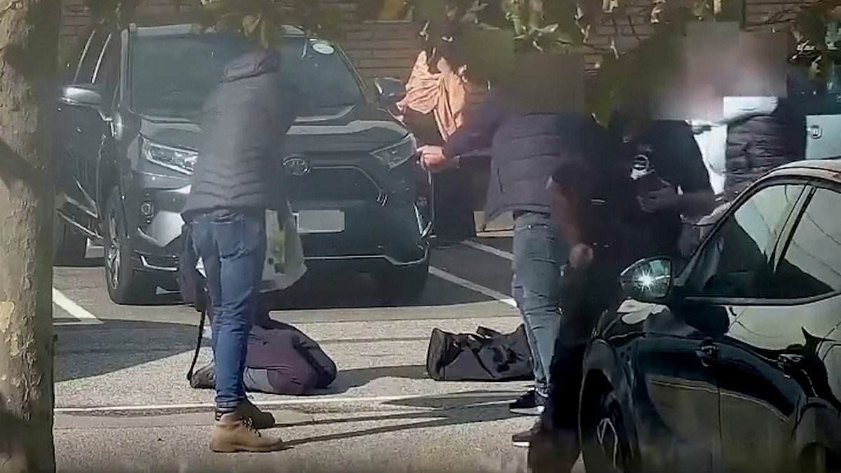 Moment teenage 'neo-Nazi' is swarmed by counter-terror police after 'buying gun from undercover MI5 agent' in Morrisons car park