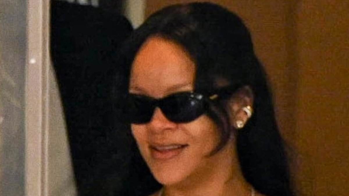 Rihanna sports a pregnancy support belt as she enjoys family outing with son Riot and A$AP Rocky in Paris