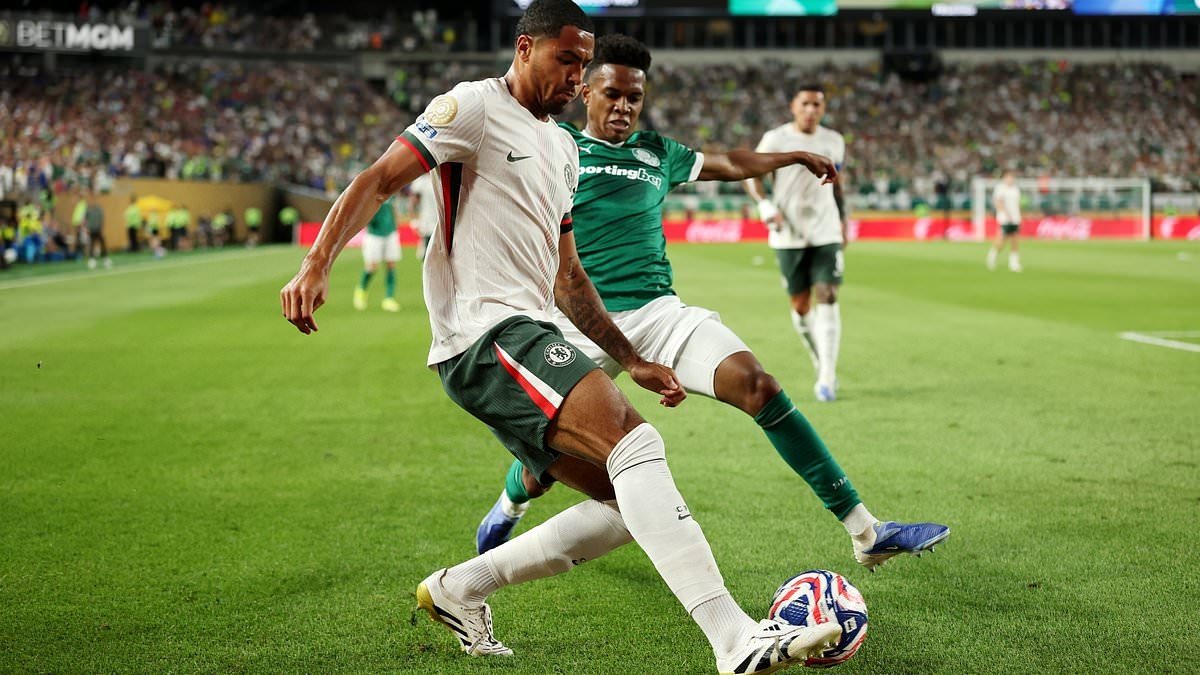 Palmeiras wonderkid Estevao clashes with Enzo Fernandez and two other future Chelsea team-mates during heated Club World Cup quarter-final
