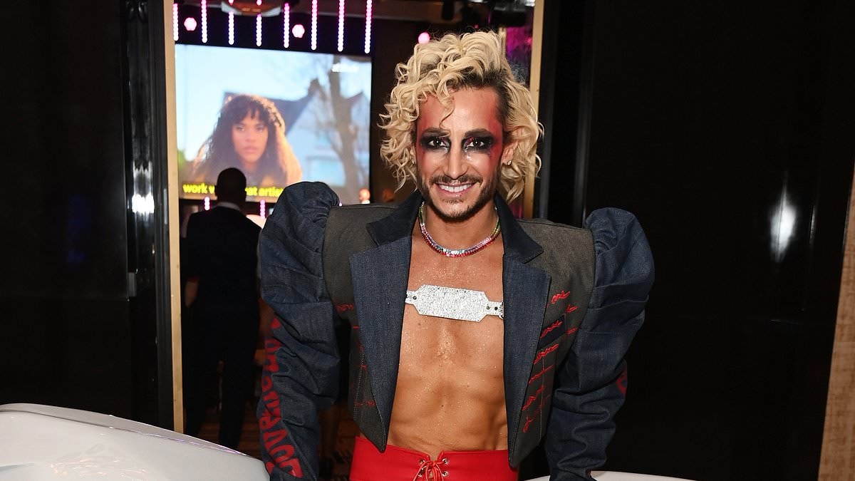 Frankie Grande ensures all eyes will be on him in very daring chaps at the Attitude Awards after insisting he's 'not jealous' of sister Ariana's stardom