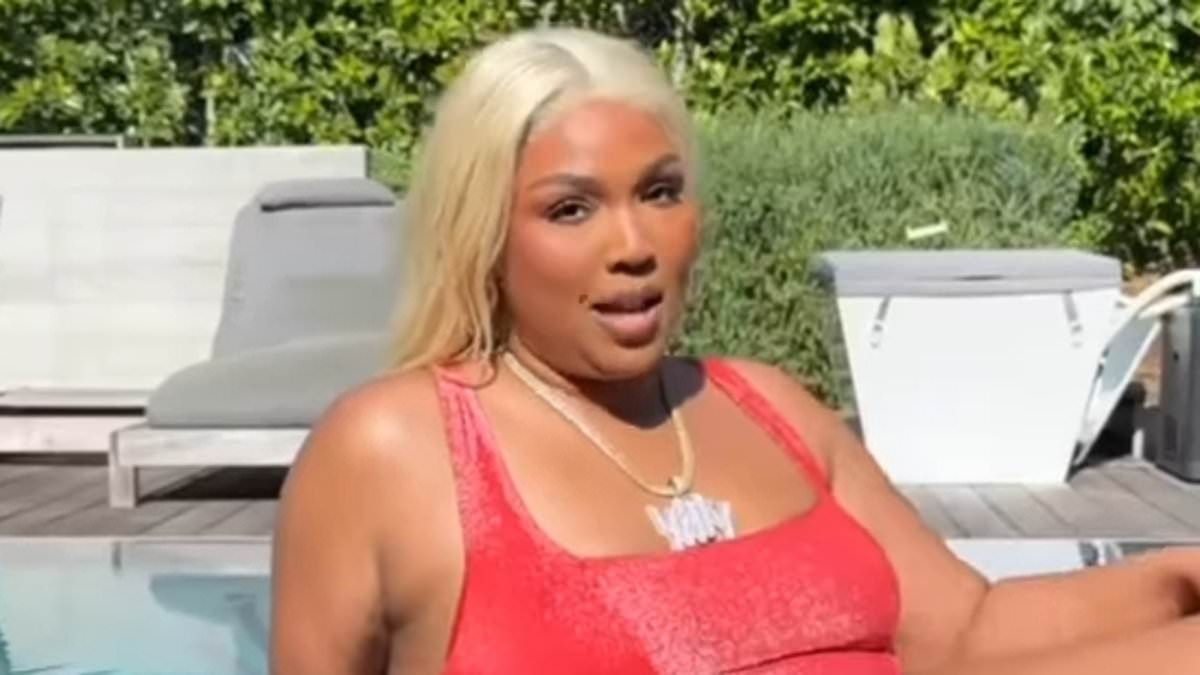 Lizzo channels Baywatch era Pamela Anderson in iconic red swimsuit after sharing 'truth' about her weight loss