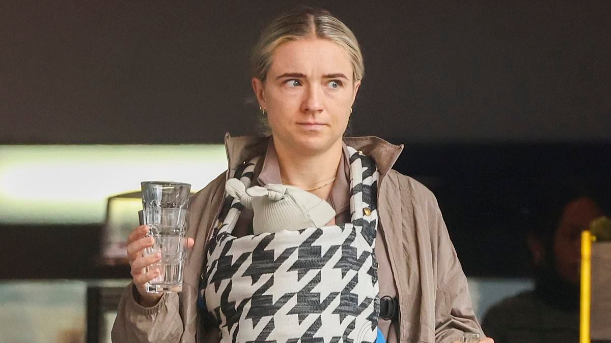 Sam Kerr's fiancée Kristie Mewis looks strained as she steps out with Matildas superstar in Perth after getting some awful news