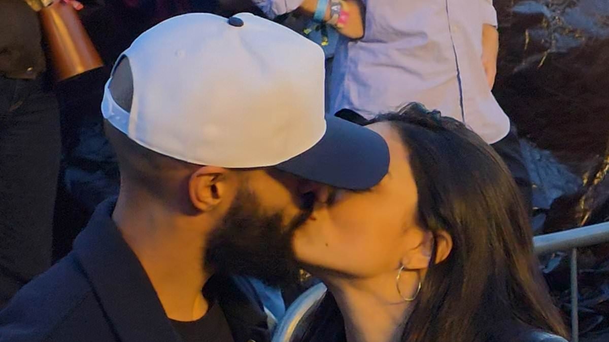 Rachel Zegler packs on the PDA with mystery man as the pair kiss while watching Sabrina Carpenter's BST Hyde Park headline gig