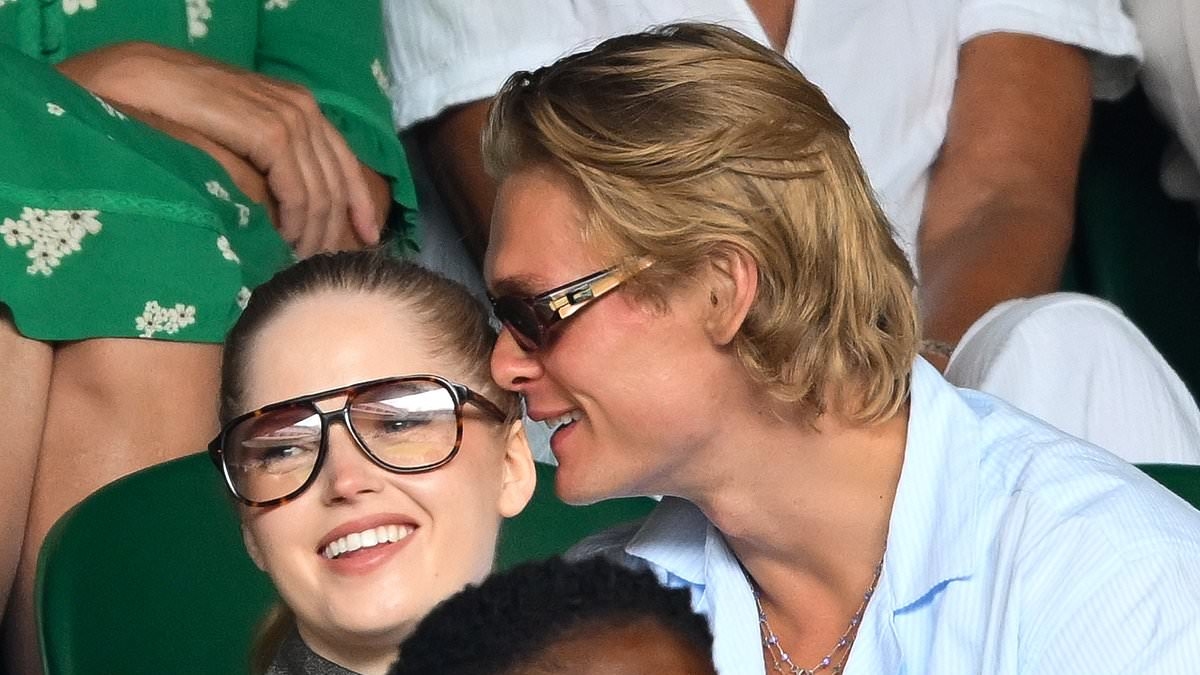 Ellie Bamber's new boyfriend revealed as handsome Danish actor and model Oliver Overgaard Reichhardt - after the pair packed on the PDA at Wimbledon