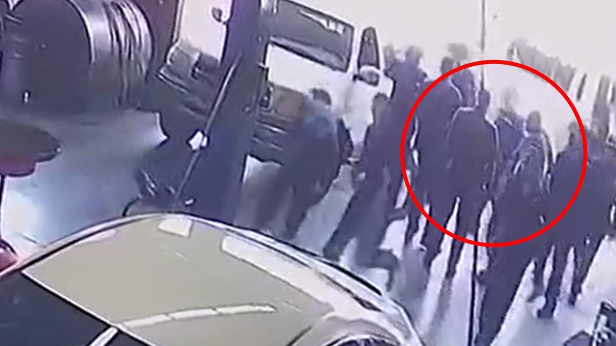 Dystopian moment hardworking mechanic's auto shop is overrun by huge mob of weapon-wielding 'pranksters'