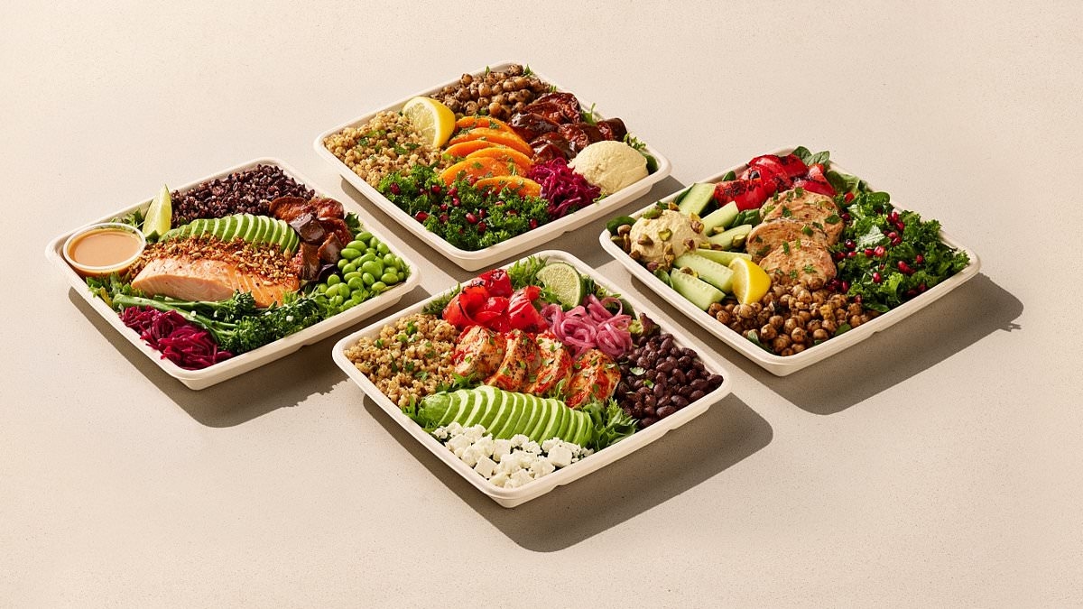 Pret A Manger unveils £13 supersized salad targeted at hybrid workers who 'want to treat themselves the days they are in the office' - would YOU buy it?