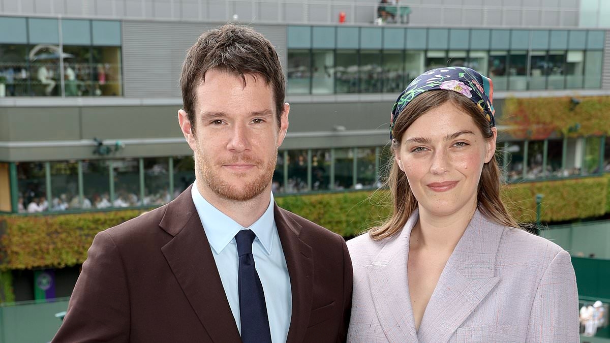 Peaky Blinders actress Amber Anderson looks stylish in an oversized suit as she joins husband Connor Swindells at Wimbledon