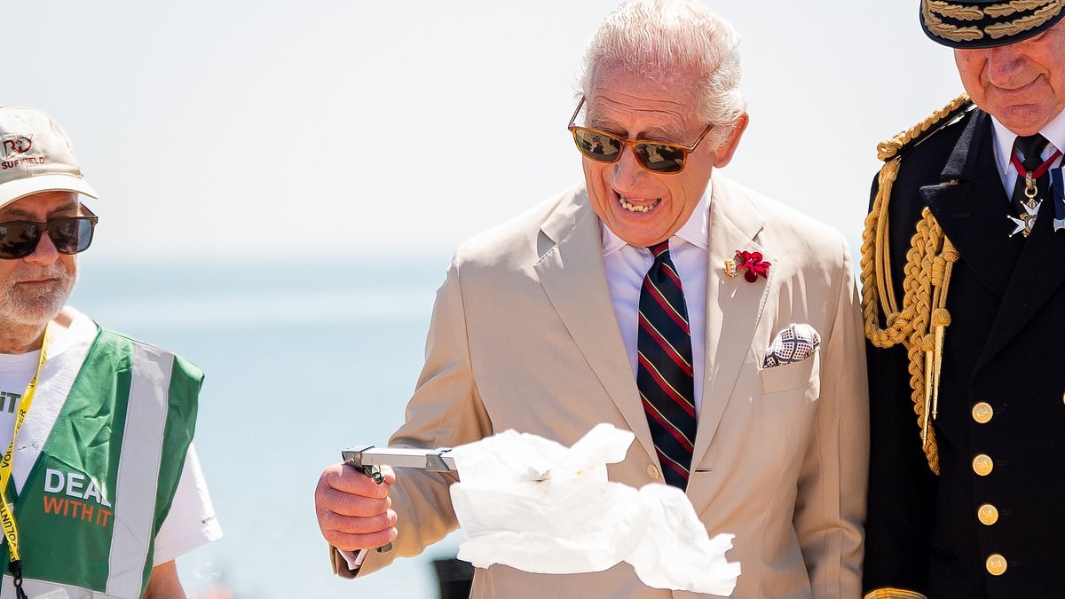 King Charles gets his hands dirty at beach clean-up in Kent