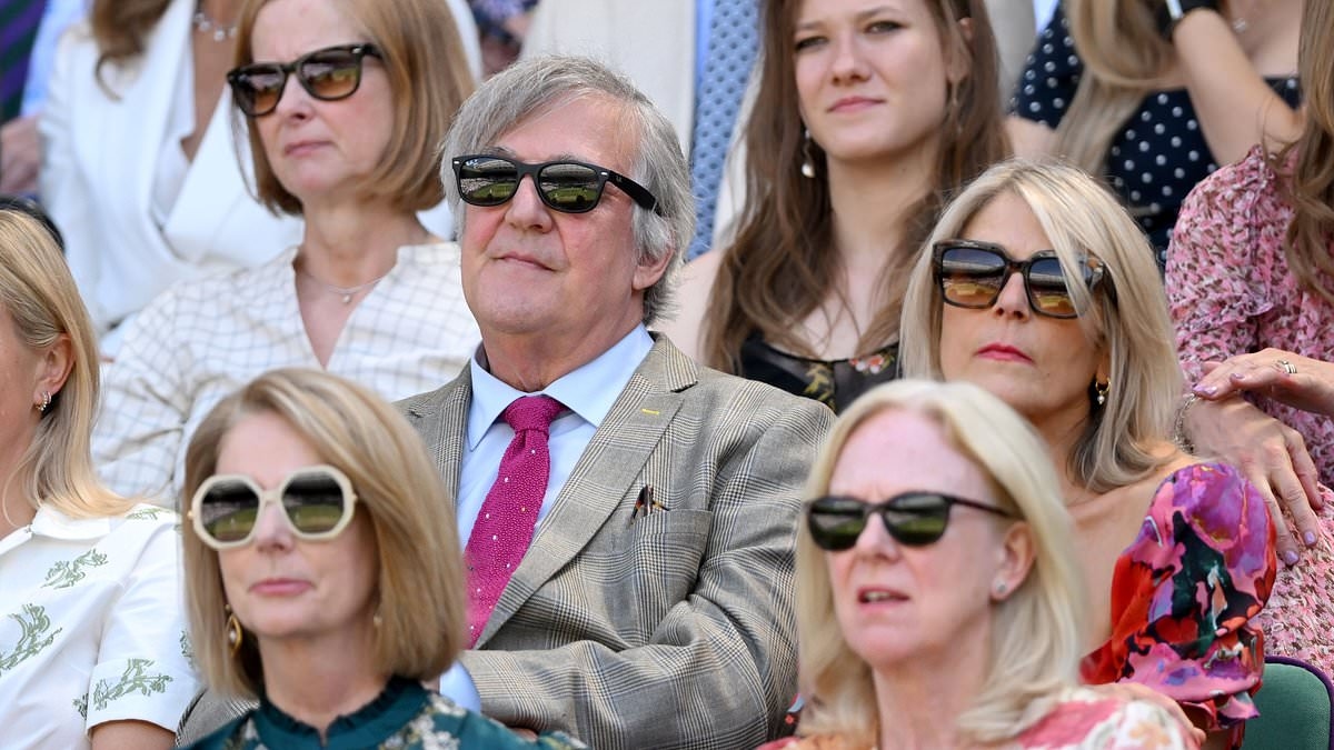 Can you spot her? Former Aussie Prime Minister Julia Gillard blends in to the crowd at Wimbledon