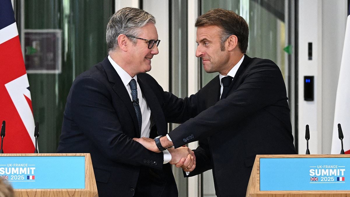 'What a joke!' Keir Starmer's half baked deal with France to deter small boat migrants already in peril as Tories claim plans will not 'deter a single person from crossing the Channel'