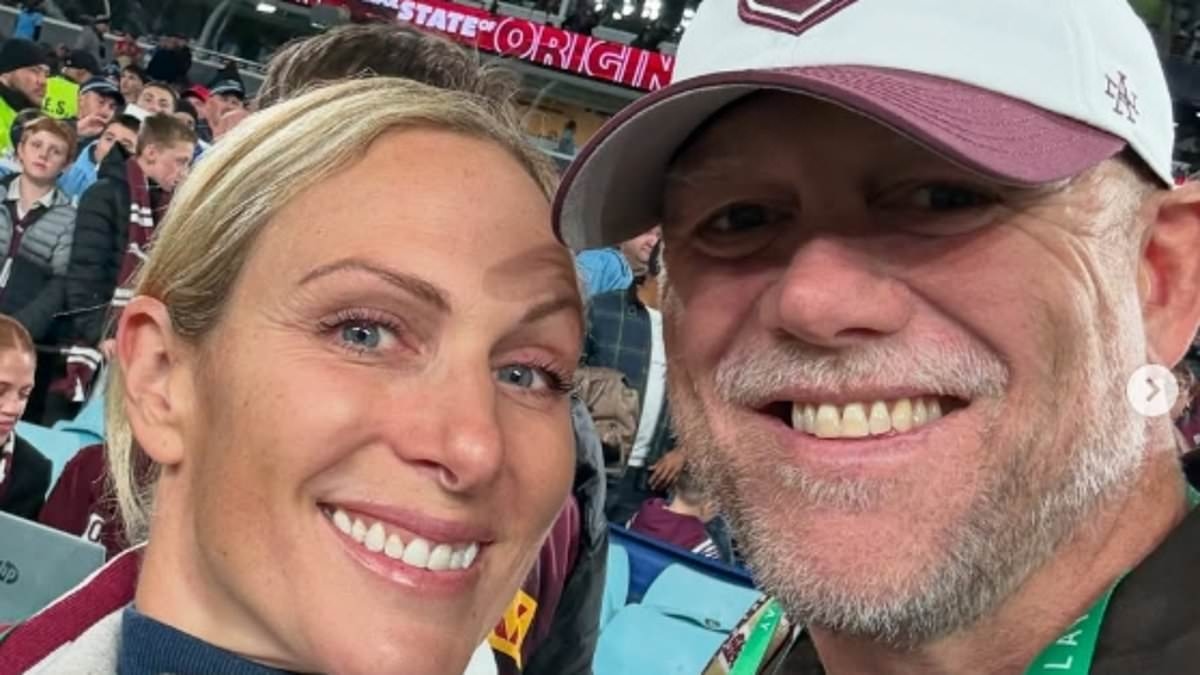Zara Tindall dons rugby merch as she joins husband Mike to watch game in 'home away from home' Australia