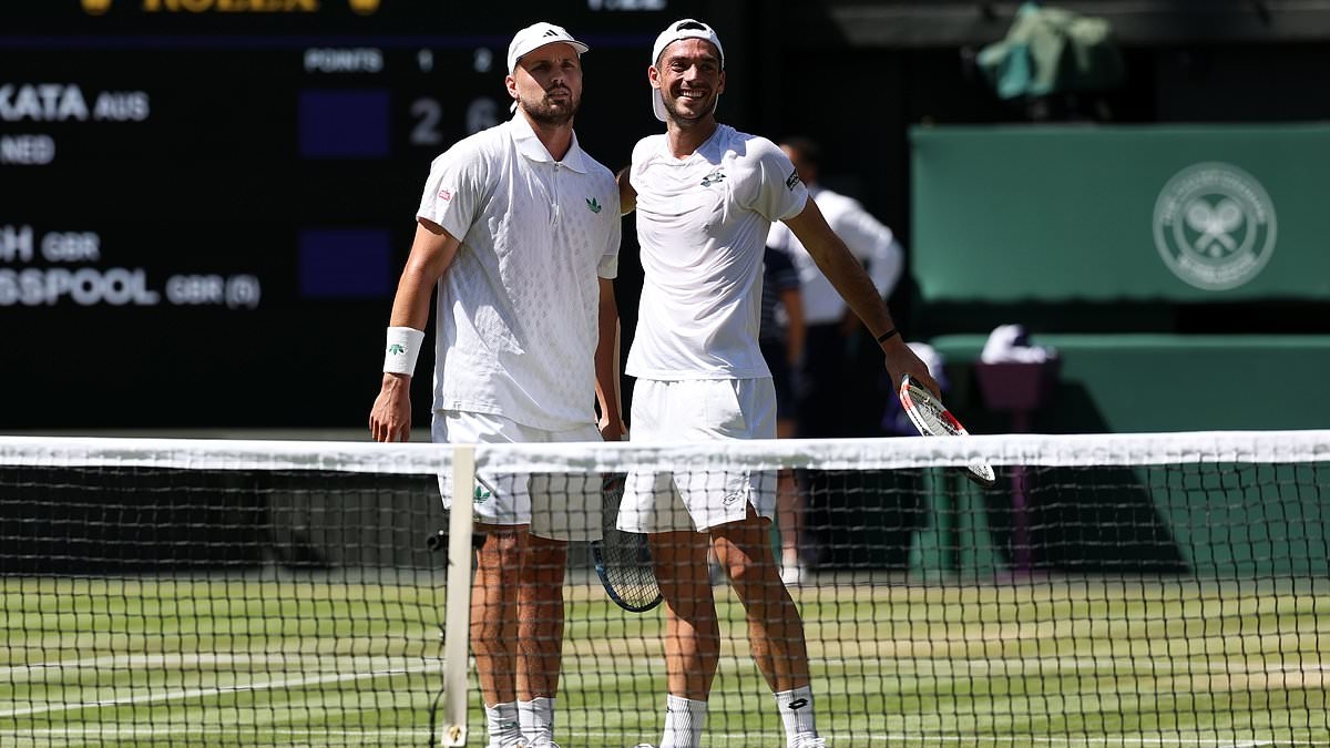 Julian Cash and Lloyd Glasspool make Wimbledon history as first all-British men's doubles winners of the open era