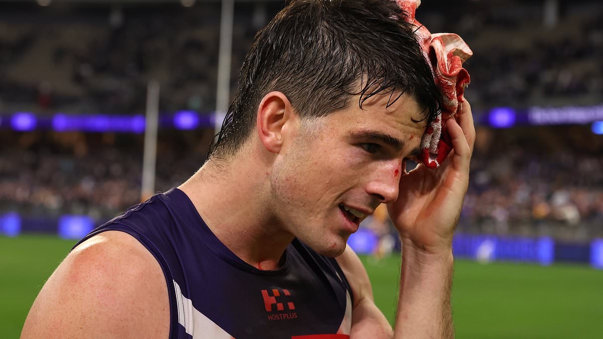 Footy fans stunned by AFL star's post-game interview after suffering shocking injury