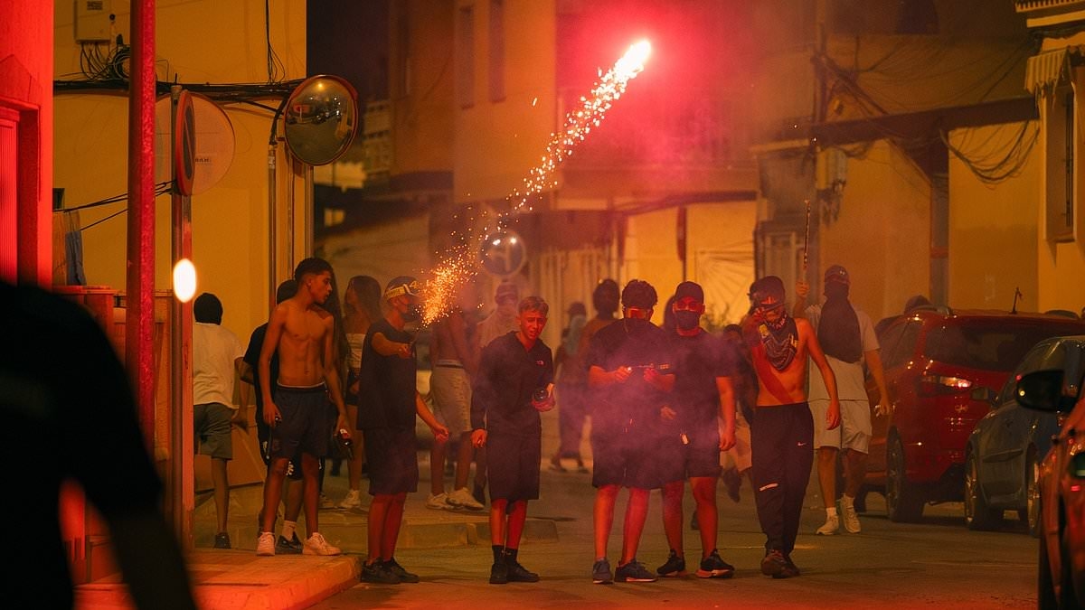 Second night of anti-migrant unrest in Spanish town after man, 68, is beaten up by 'three Moroccan men'
