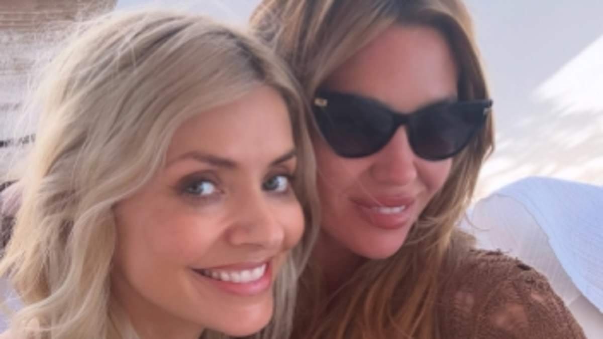 Holly Willoughby shares a sweet snap with pal Abbey Clancy as she pokes fun at the model's husband Peter Crouch's nickname for his wife