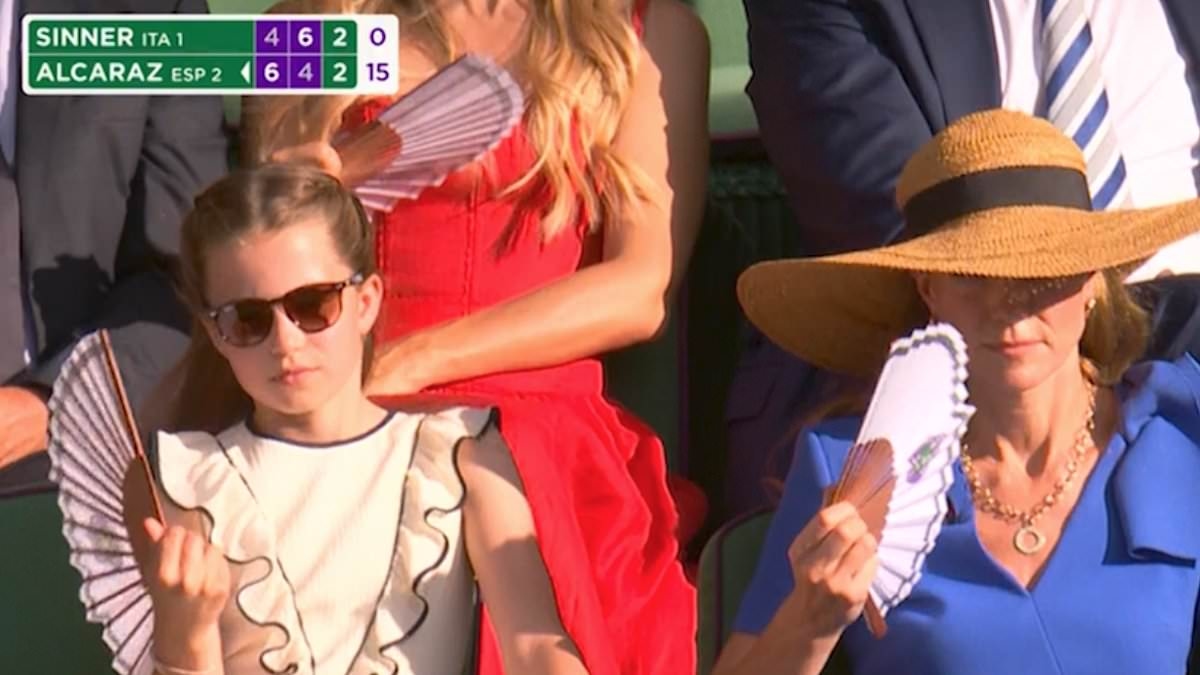 Kate's mini-me! Watch the Princess of Wales and Princess Charlotte's sweet mother-daughter moments at Wimbledon men's final