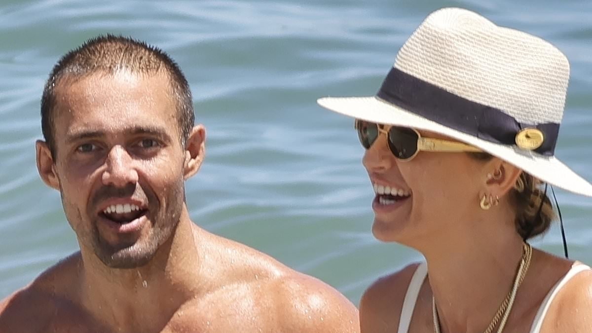 Vogue Williams shows off her jaw-dropping figure in tiny bikini as she frolics with ripped husband Spencer Matthews and their kids in Spain