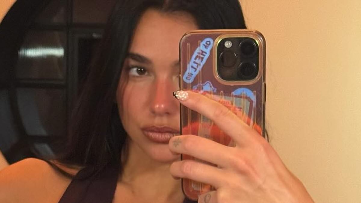Dua Lipa flaunts her toned figure in a sexy bodysuit before flashing her abs during gym session as she shares slew of recent snaps