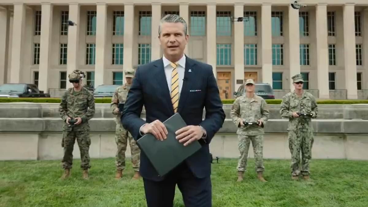 Pete Hegseth suffers 'disastrous' drone video mishap as Congress awaits his downfall