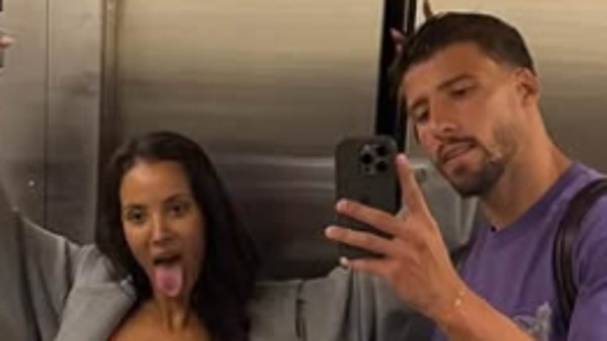 Maya Jama's footballer boyfriend Ruben Dias publicly drops the 'L bomb' as he shares a look at their romantic getaway