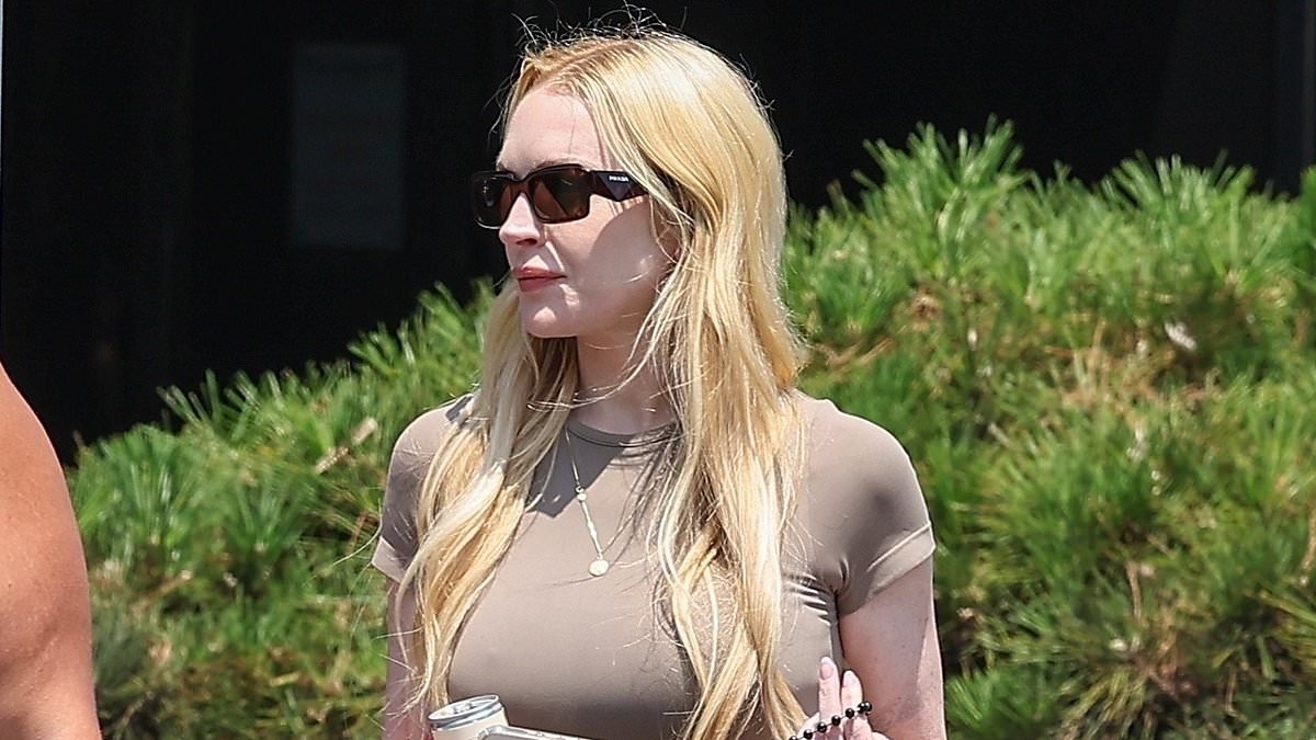 Skinny Lindsay Lohan turns heads in nude look while shopping in Beverly Hills