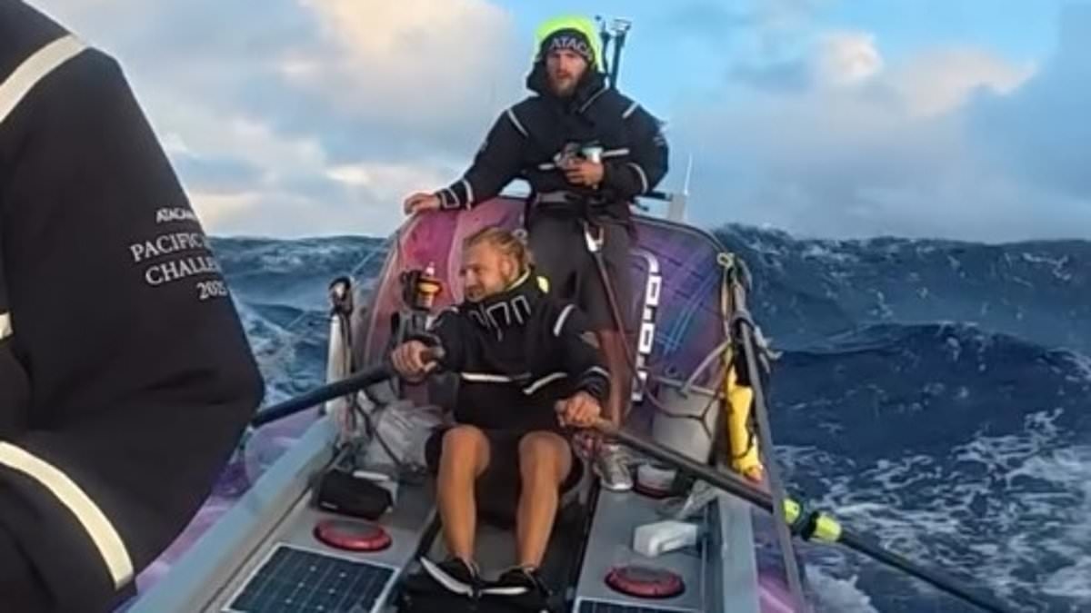 Rower describes moment he was thrown into the Pacific as brothers continue epic 5,600-mile ocean quest
