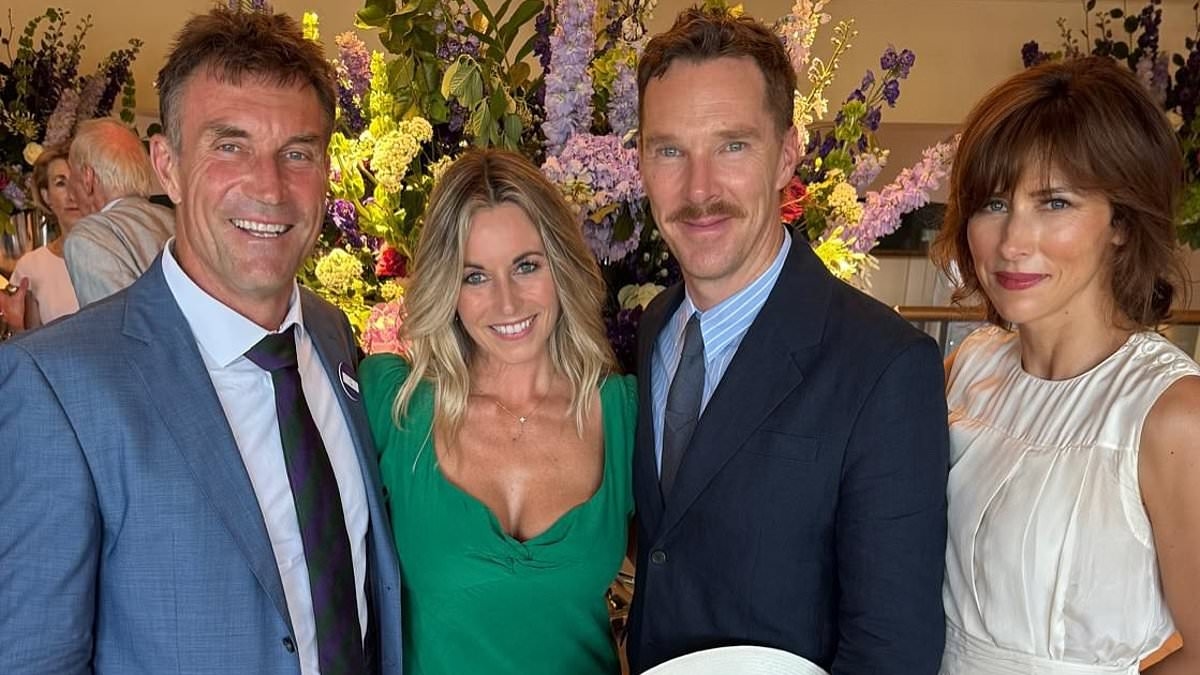 Tennis legend Pat Cash, 60, goes public with his glamorous new singer girlfriend at Wimbledon
