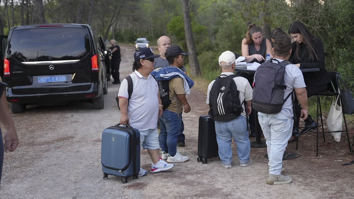 Pictured: Dwarves, scantily-clad women and football superstars arrive at Lamine Yamal's 'exploitative' 18th birthday party - New images emerge as Spain's government demand investigation