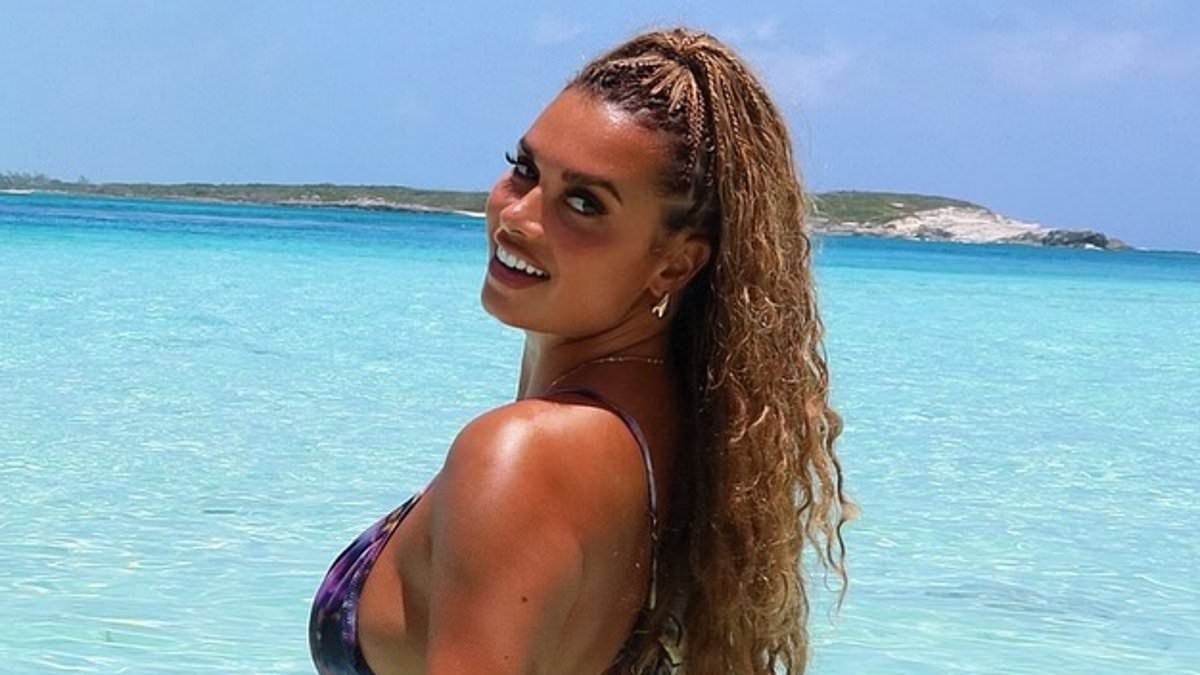 Joy Taylor rallies around family in the Bahamas and posts sultry vacation pictures after shock Fox Sports exit