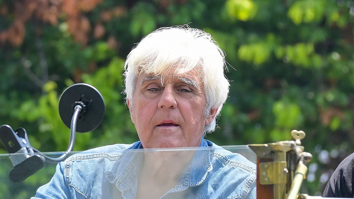 Jay Leno looks frail and exhausted as he takes vintage 1910 steam car out eight months after serious injury