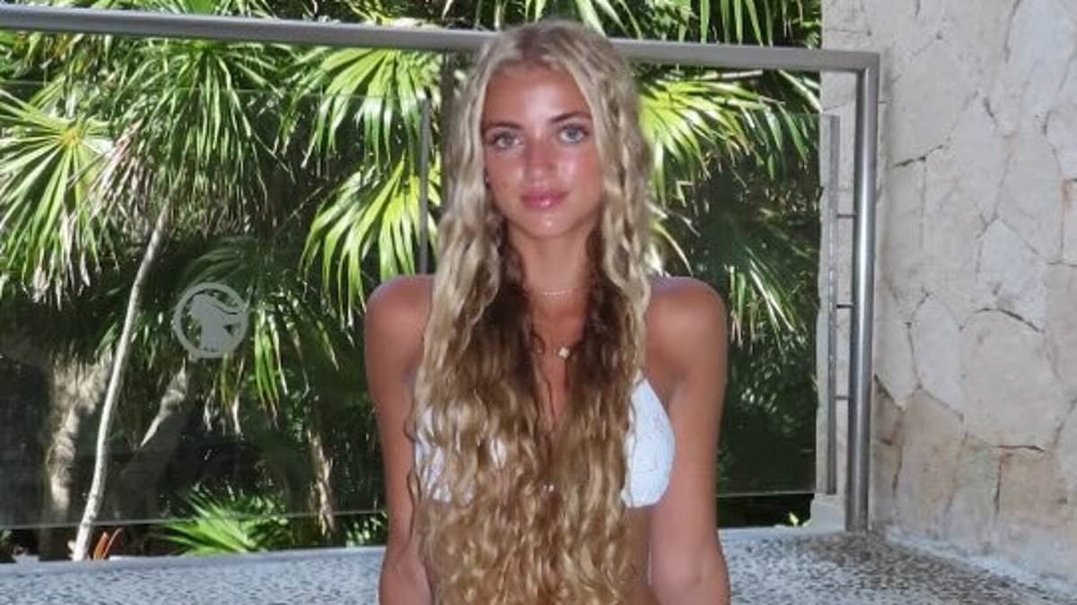 Princess Andre, 18, poses in a white bikini as she tops up her tan on relaxing 'spa day' in Mexico