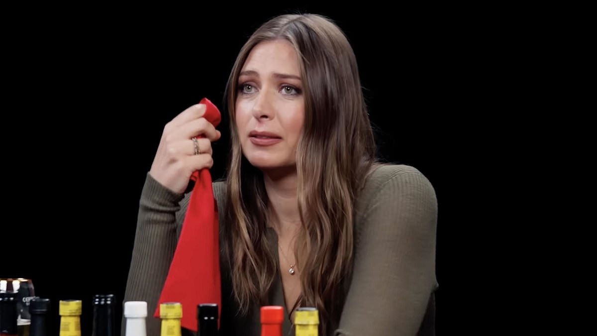 Maria Sharapova is reduced to TEARS by brutal hot wings challenge - as tennis legend opens up on her notorious grunting habit