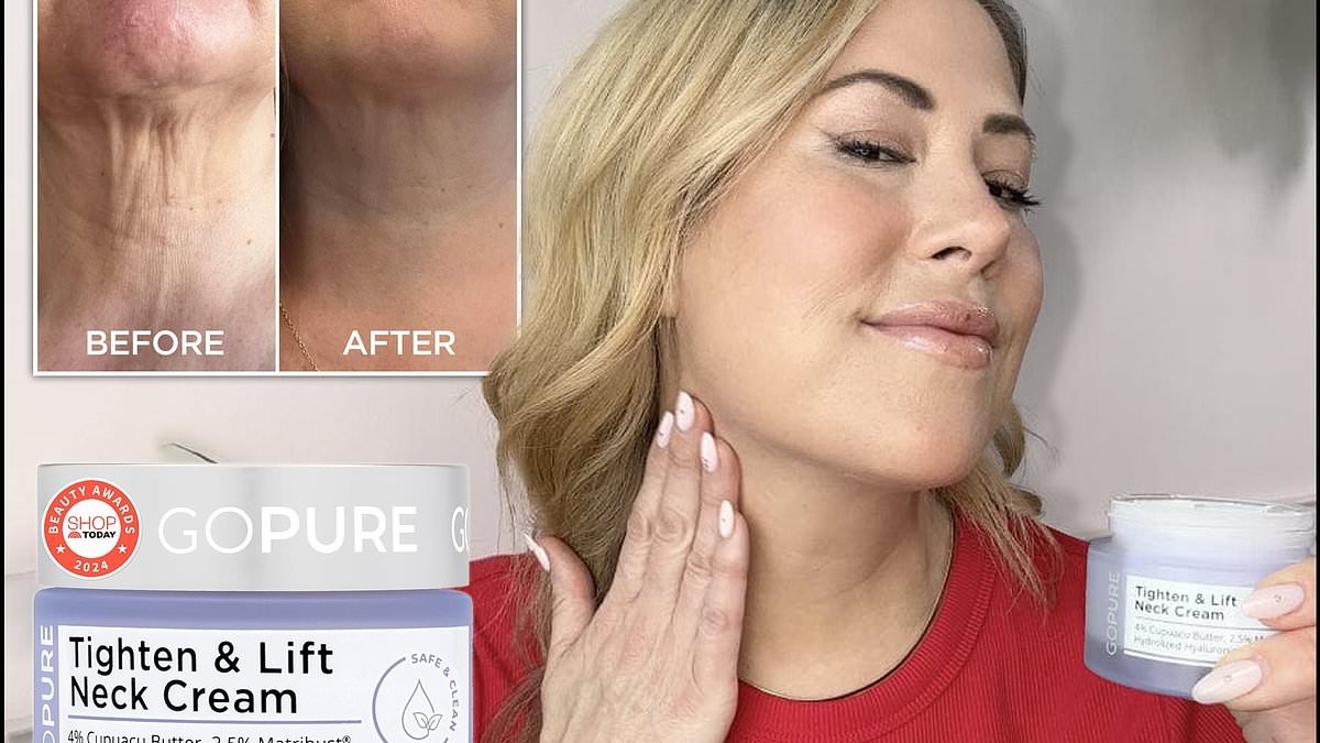 Say bye-bye to turkey neck with the viral cream that firms skin and ERASES visible signs of aging - we've got the photo proof!