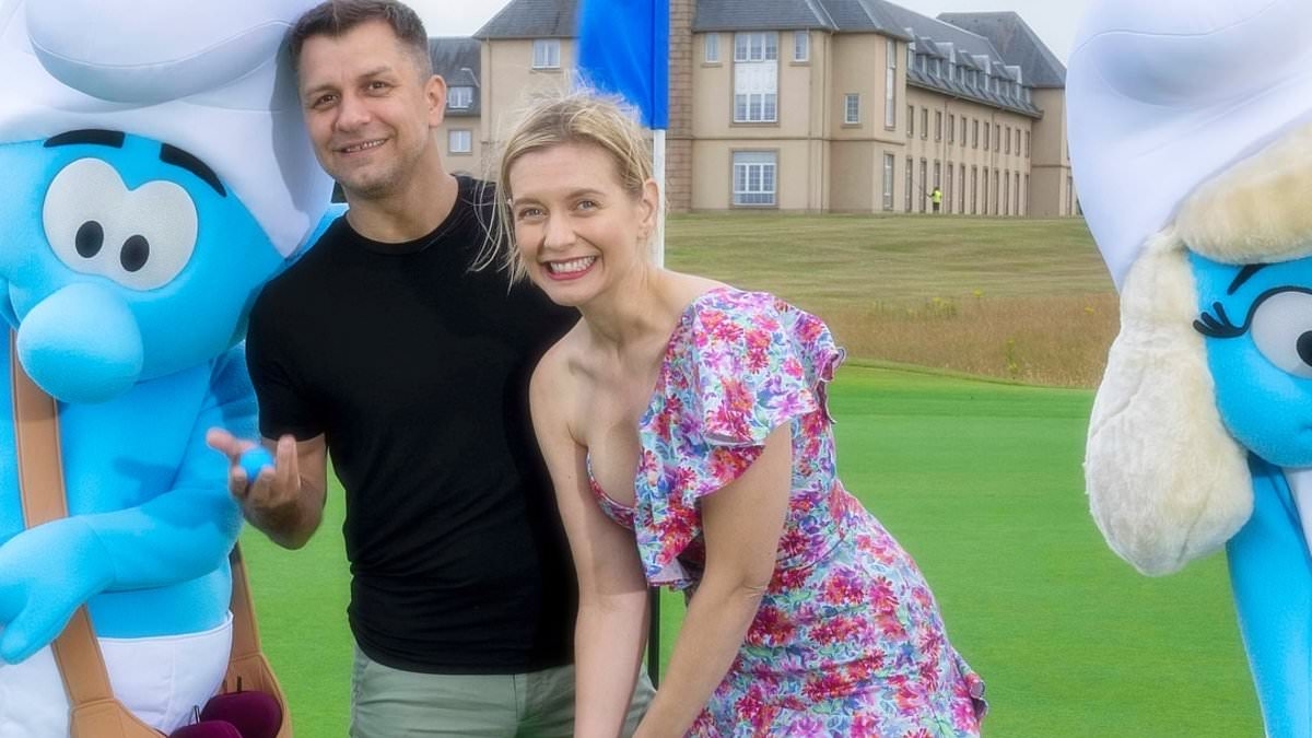 Rachel Riley puts on a leggy display in a floral mini dress as she enjoys family getaway with husband Pasha Kovalev and their kids in Scotland