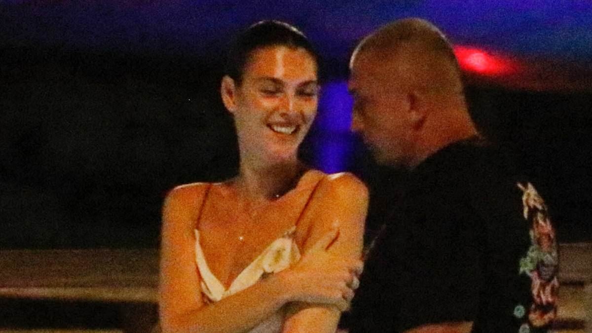 Stylish model Vittoria Ceretti, 27, beams on date night with her boyfriend Leonardo DiCaprio, 50, as they step out in St Tropez harbour