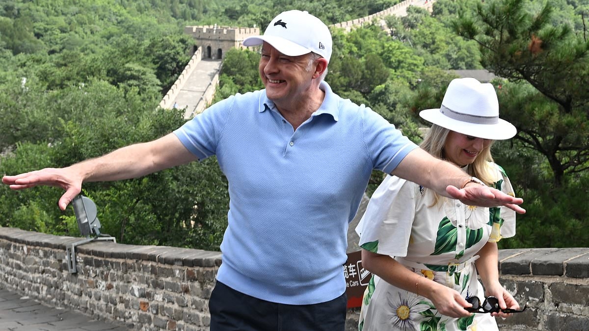 Pandas, tennis and a tour of the Great Wall: Anthony Albanese hits back at claims his China trip was 'indulgent'