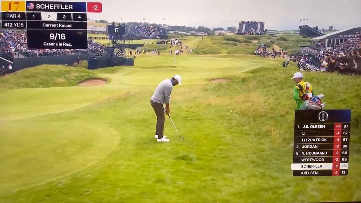 Commentator lost for words by a fart noise during Scottie Scheffler shot at The Open