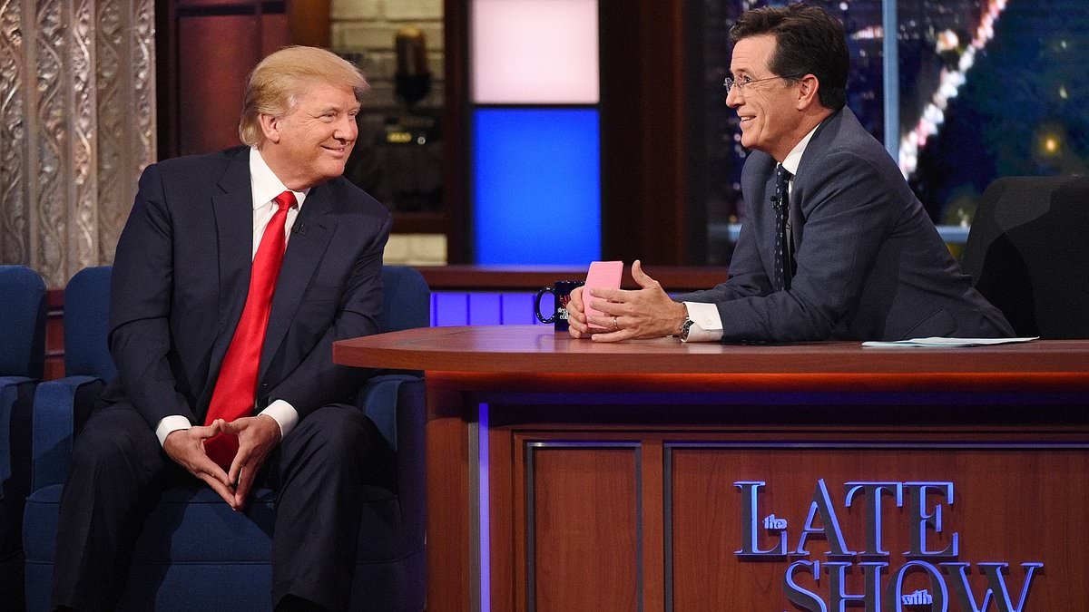 Trump trolls Colbert after CBS firing and predicts which 'moron' late-night host is next on the chopping block